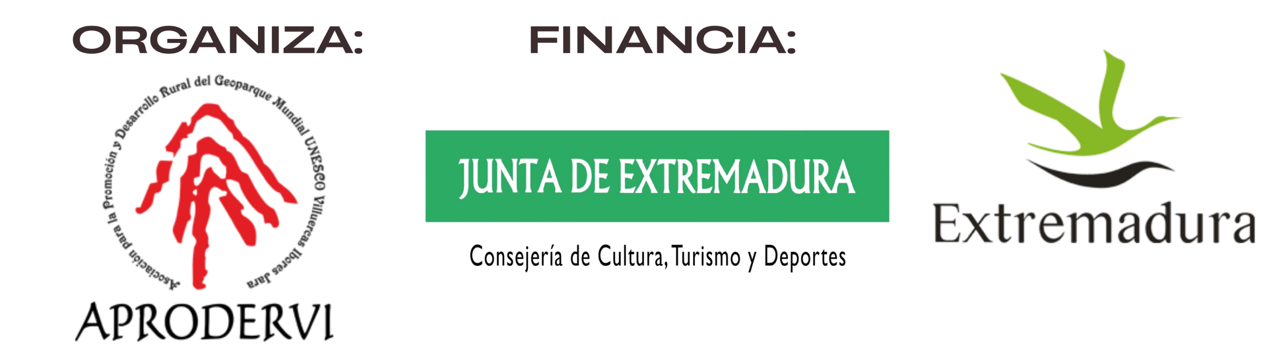 Organiza: APRODERVI. Financia: Junta de Extremadura, Consejería de Cultura, Turismo y Deportes. Extremadura.